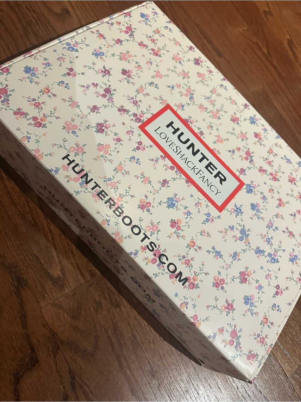 LoveShackFancy x Hunter Floral White & Pink Rain Boots - Picture 2 of 3